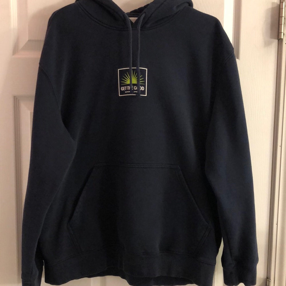 Navy blue H&M hoodie.
